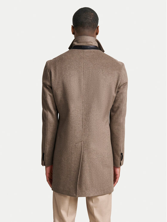 Bugatti Bugatti Cappotto di lana 621300 69071 Beige Regular Fit