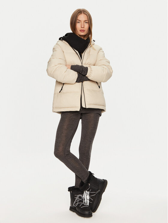 Napapijri Napapijri Žieminė striukė A-Box Logo NP0A4HZ2 Smėlio Regular Fit