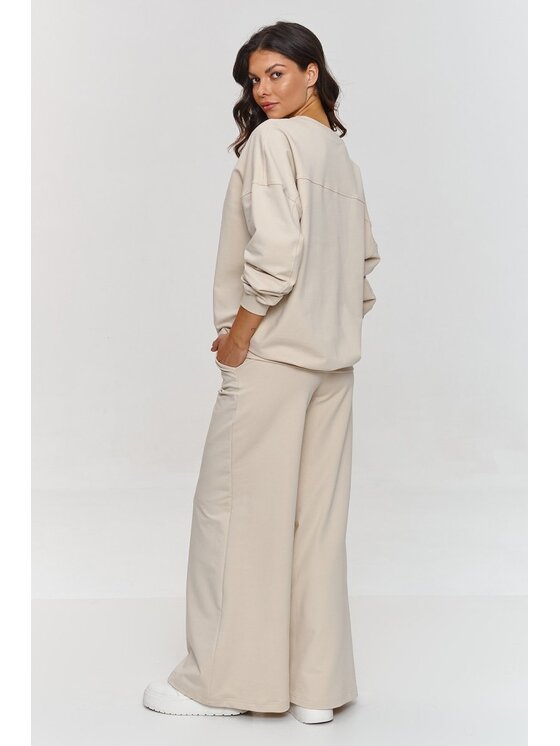 Makadamia Makadamia Dres M863 Beżowy Oversize