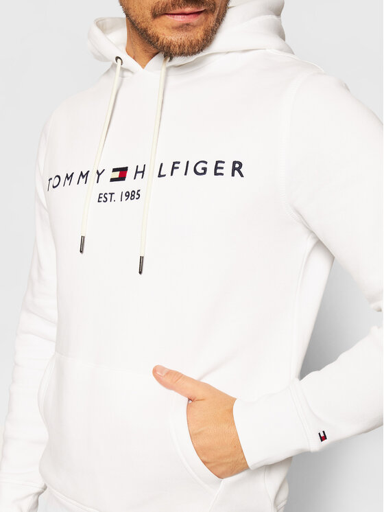 Tommy Hilfiger Tommy Hilfiger Majica dugih rukava Logo MW0MW11599 Bijela Regular Fit