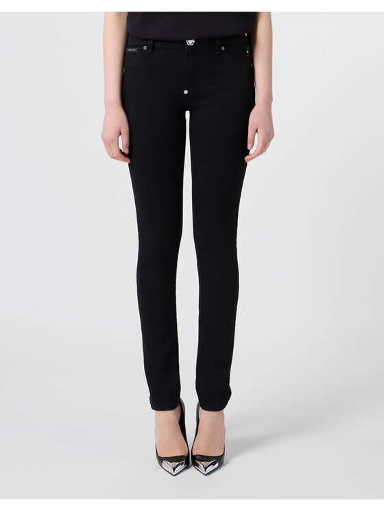PHILIPP PLEIN PHILIPP PLEIN Džegínsy 31207 Čierna Jegging Fit