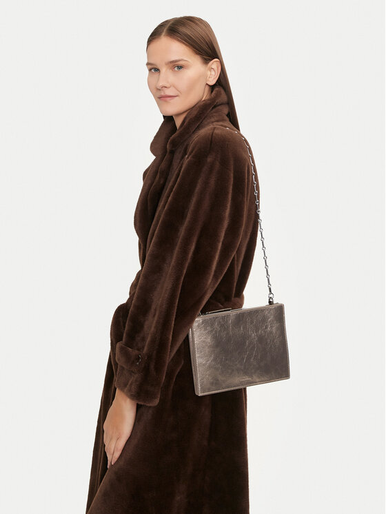 Calvin Klein Calvin Klein Torebka Ck Night Square Crossbody_Shiny K60K612793 Srebrny
