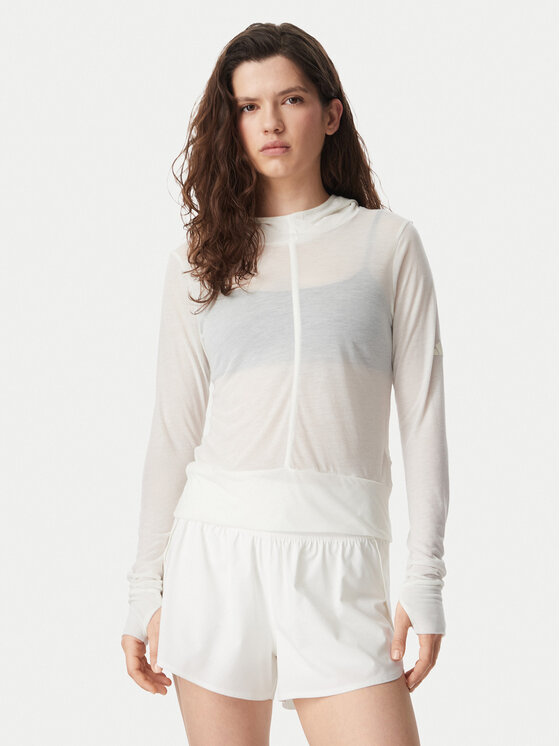 adidas adidas Pluus Soft Lux Sheer Hooded KS8005 Kreemjas Slim Fit
