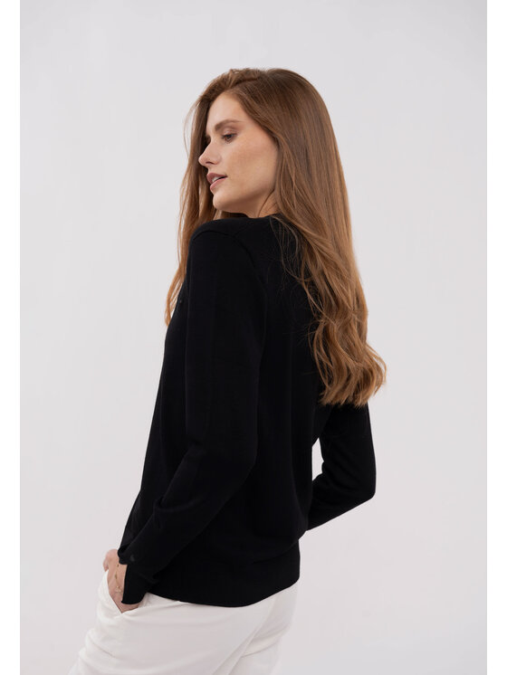 Volcano Volcano Sweter S-VIVI Czarny Regular Fit