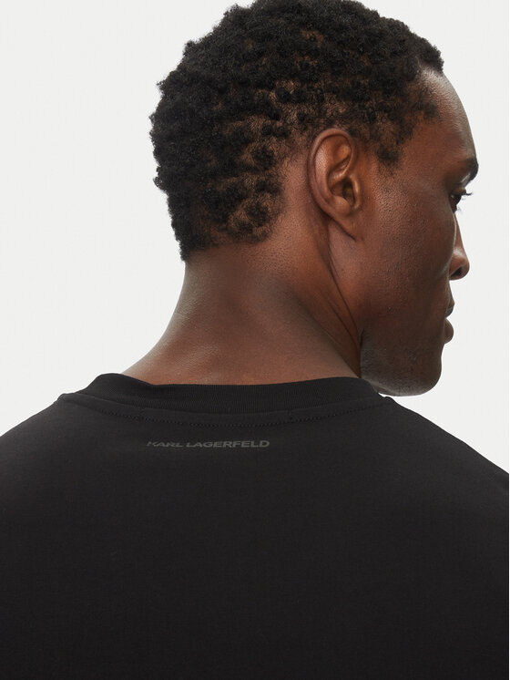 KARL LAGERFELD KARL LAGERFELD Tričko 755066 552241 Čierna Regular Fit