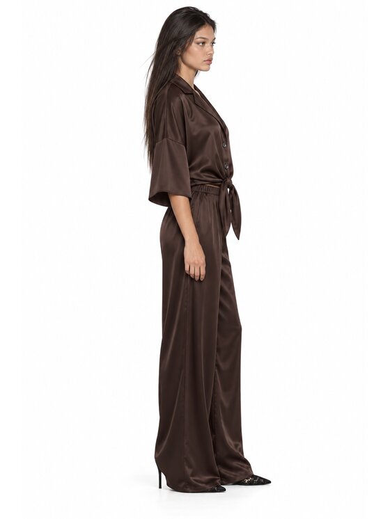 Agatha Studio Agatha Studio Komplet bluzka i spodnie A26ZS-KC-K03 Brązowy Regular Fit