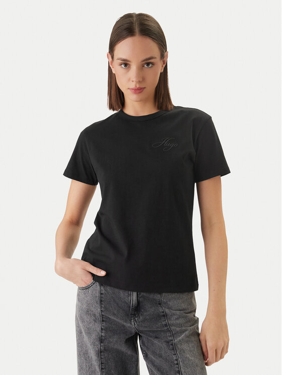 HUGO HUGO Тишърт Damacia_7 50561233 Черен Regular Fit