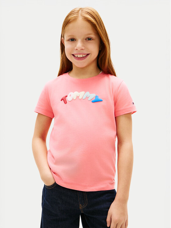 Tommy Hilfiger Tommy Hilfiger T-shirt KG0KG09246 Rosa chiaro Regular Fit