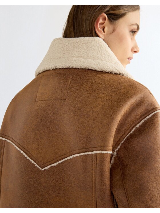 Wrangler Wrangler Kurtka przejściowa WRANGE COAT Brązowy Relaxed Fit