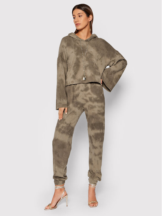 PINKO Pinko Spodnie dresowe UNIQUENESS Colorare 1Q10AW 8641 Brązowy Regular Fit
