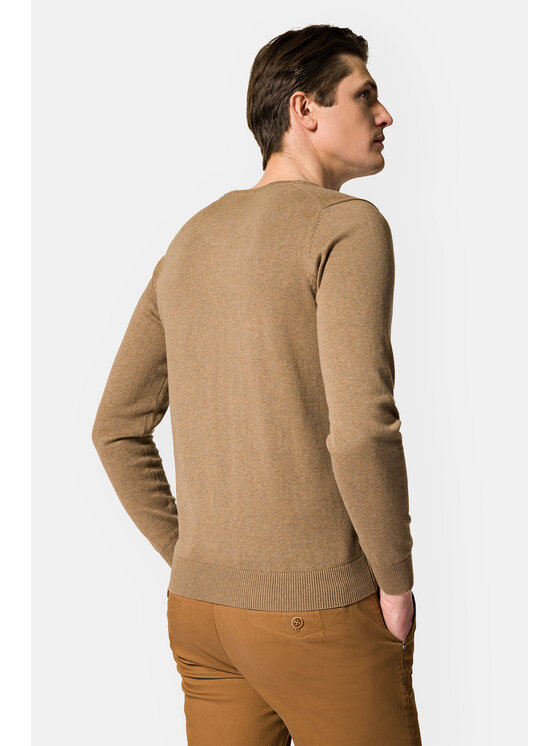 Lancerto Lancerto Sweter Harrison SW073123000004 Beżowy Regular Fit