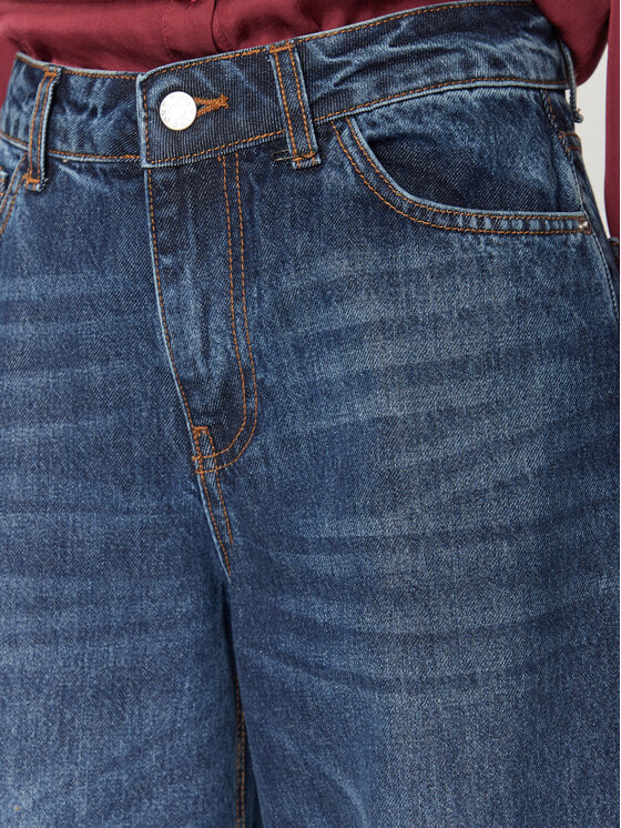 Haveone Haveone Jeans hlače Frankie PGZ-M087 Modra Wide Leg