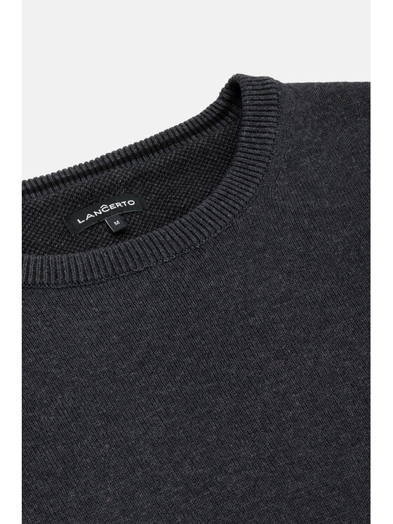 Lancerto Lancerto Sweter Jason SW073222000074 Szary Regular Fit