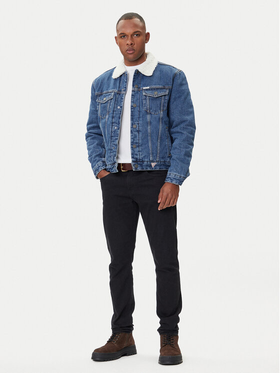 Guess Jeans Guess Jeans Farmer kabát M4BN44 D5EJ1 Sötétkék Regular Fit