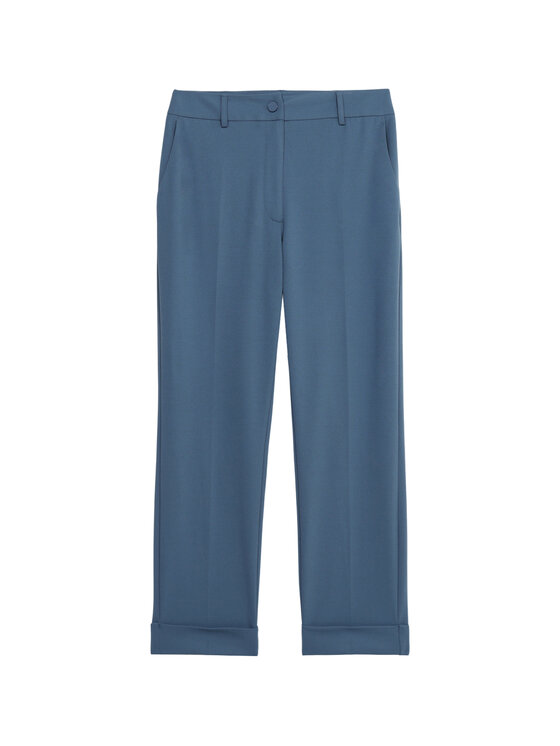 Oltre Oltre Pantaloni di tessuto P079R008667N004 Turchese Regular Fit