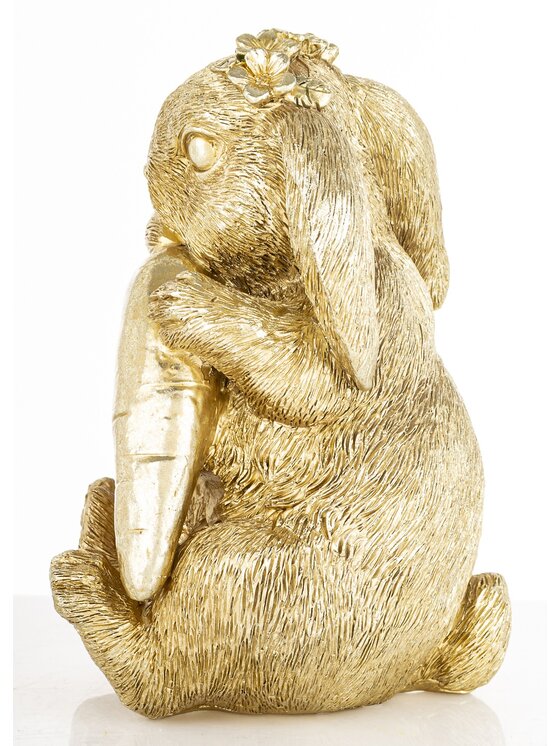 MIAhome MIAhome Figurka króliczka z marchewką KAROTO-3 Złoty
