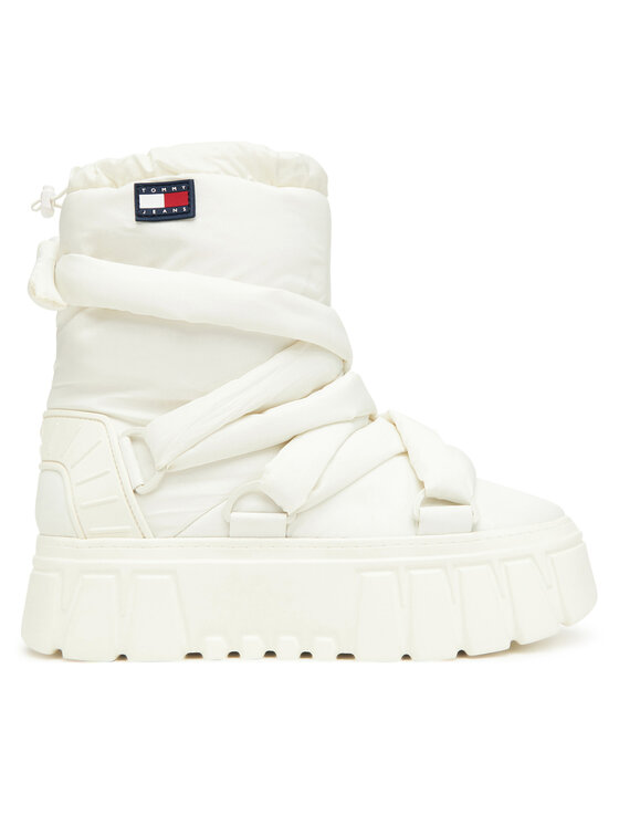 Tommy Jeans Tommy Jeans Μπότες Χιονιού Tjw Chunky Snow Boot Nylon EN0EN02842 Λευκό