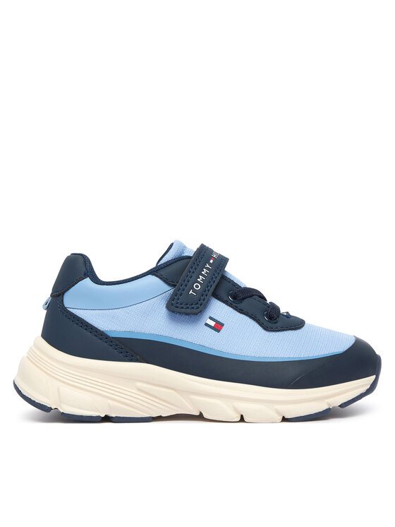 Tommy Hilfiger Tommy Hilfiger Laisvalaikio batai Low Cut Lace-Up/Velcro Sneaker T1X9-35260-1844 M Mėlyna
