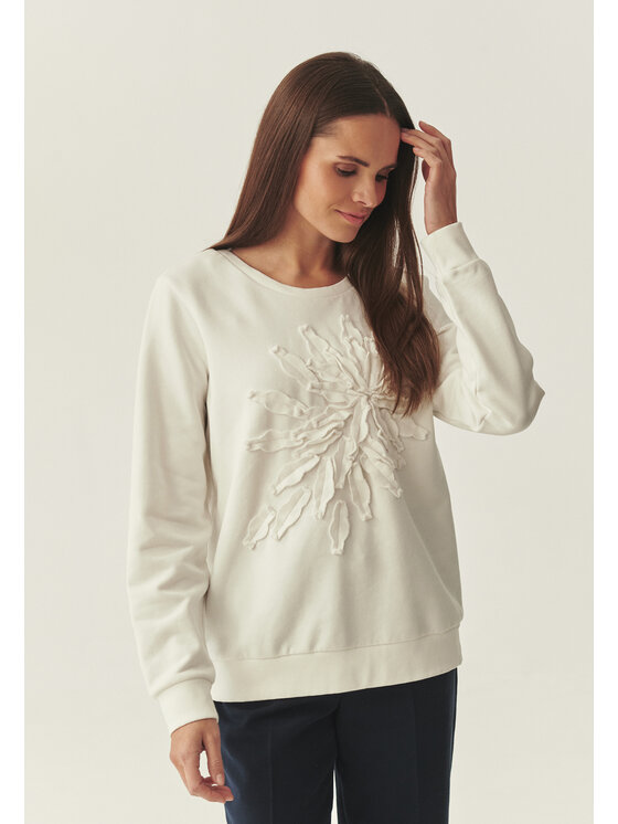 TATUUM TATUUM Mikina ELTER Biela Loose Fit