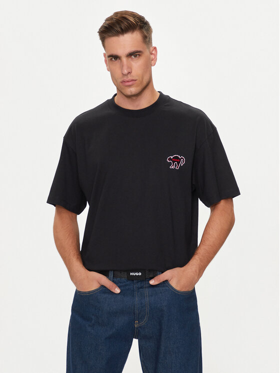 HUGO Hugo T-shirt Dimonade 50518963 Crna Relaxed Fit
