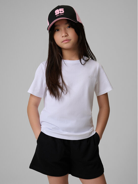 4F 4F T-Shirt BASIC+ Biały Regular Fit