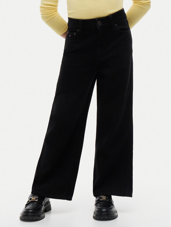 Tommy Hilfiger Blugi KG0KG09472 Negru Wide Leg