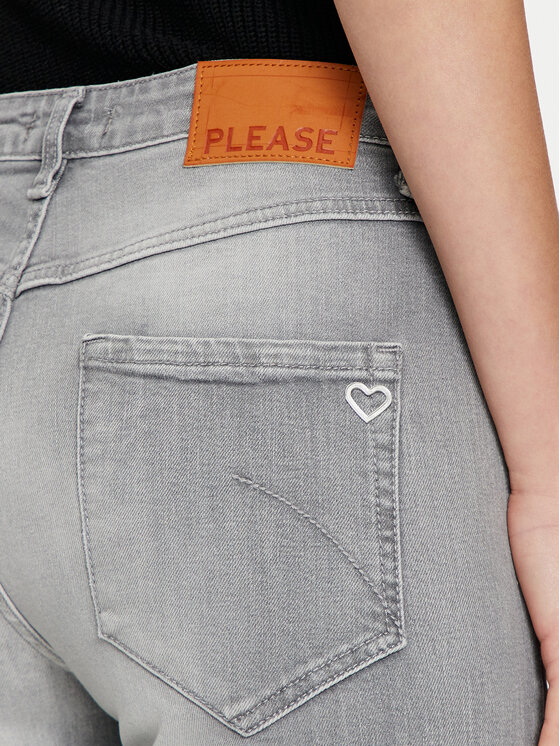 Please Please Дънки P3ALBVDW7A Сив Regular Fit
