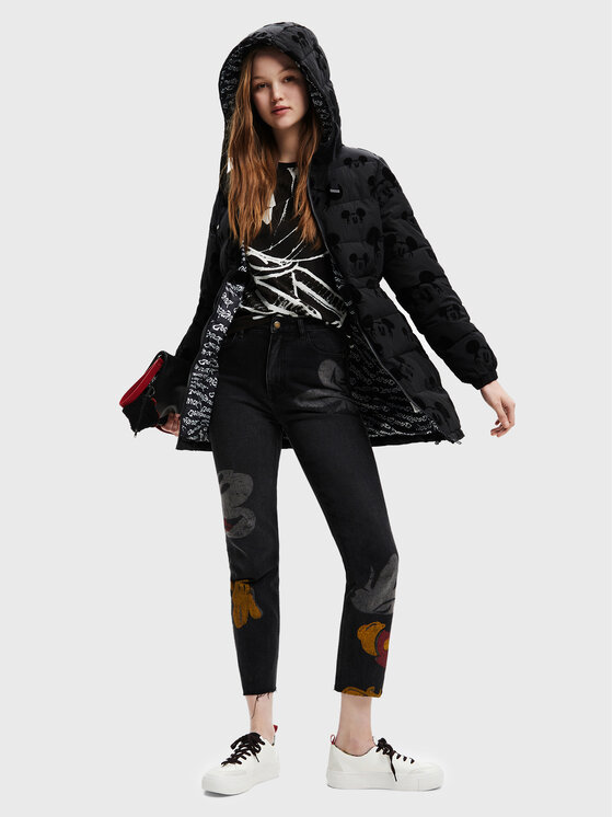 Desigual Desigual Μπουφάν χειμωνιάτικο DISNEY 22WWEWAV Μαύρο Regular Fit