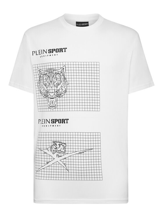 Plein Sport Plein Sport T-Shirt 5021 Biały Regular Fit