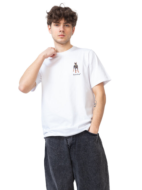 Kamuflage Kamuflage T-Shirt DOBER$$$ Biały Oversize