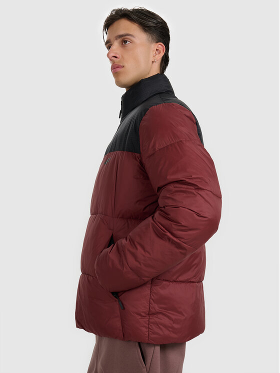 4F 4F Kurtka puchowa APRES SKI Bordowy Regular Fit