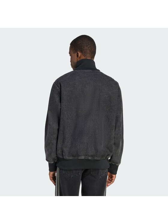 adidas adidas Суитшърт adicolor Denim Firebird KD1516 Черен Loose Fit