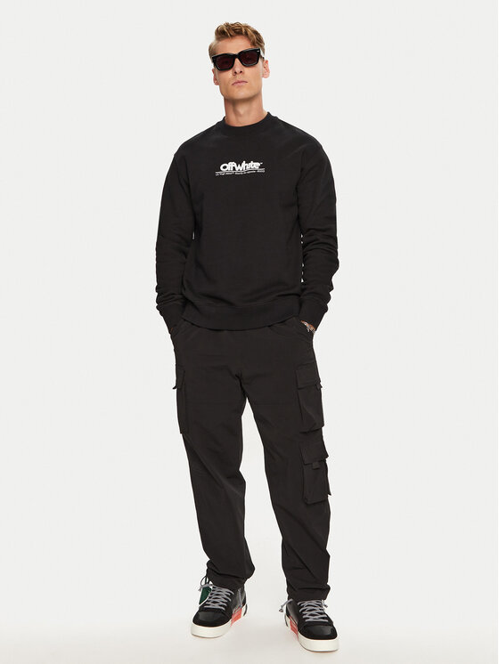 Off-White Off-White Bluza OMBA057S23FLE0021001 Czarny Regular Fit