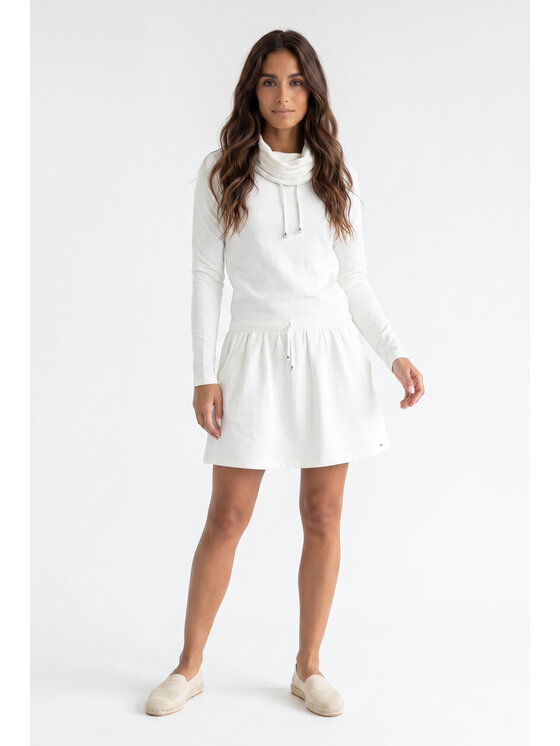 FIGL FIGL Sukienka codzienna M1378 Kremowy Straight Fit
