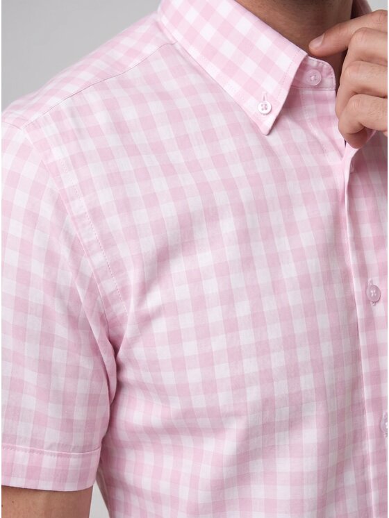 Willsoor Willsoor Koszula 20952 Różowy jasny Slim Fit