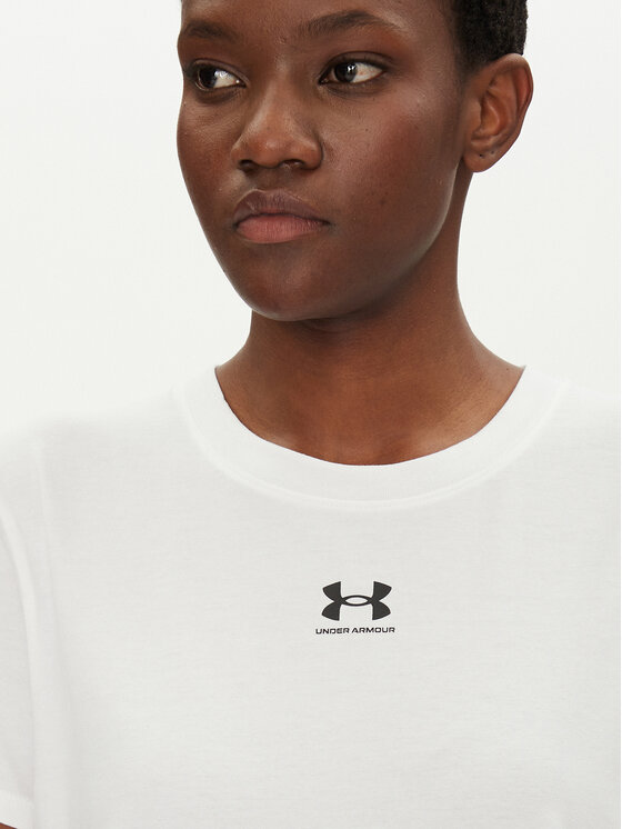 Under Armour Under Armour Športna majica Rival Core 1383648 Bela Regular Fit
