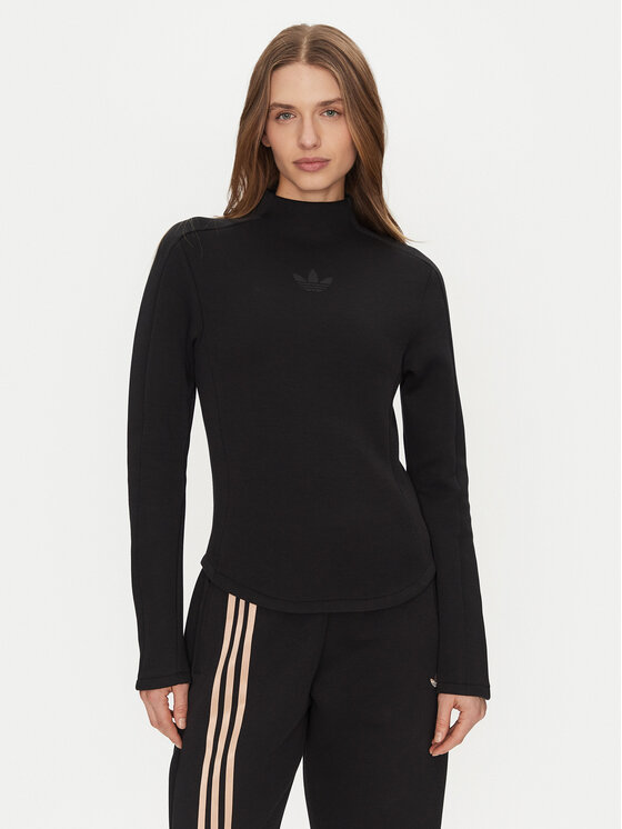 adidas adidas Blúz Structured Interlock JJ0937 Fekete Slim Fit