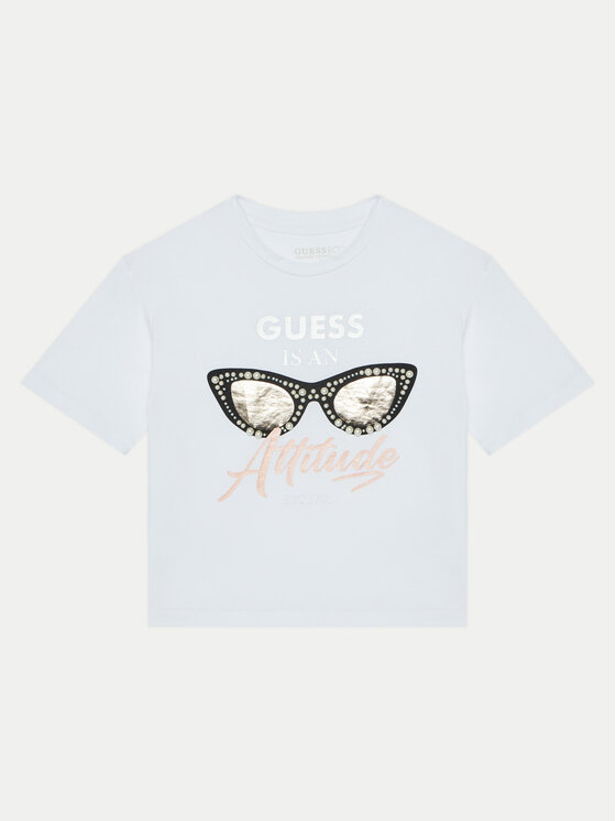 Guess T-Shirt J5RI40 K6YW4 Biały Regular Fit