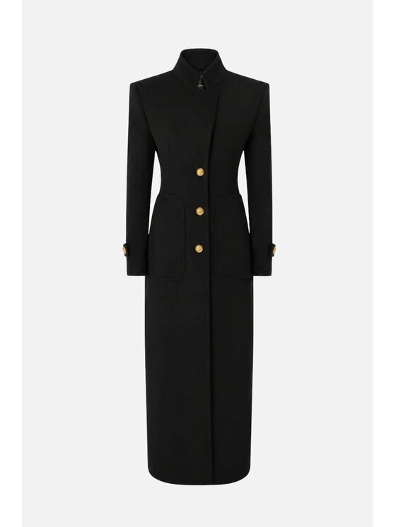 PINKO PINKO Zimní kabát Verici Cappoto Černá Tailored Fit