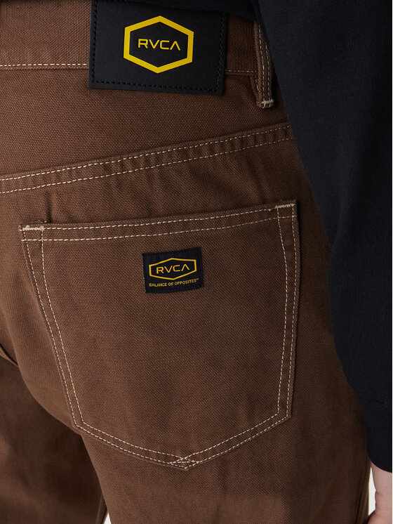 RVCA RVCA Bavlnené nohavice Dayshift 23A113502 Hnedá Relaxed Fit