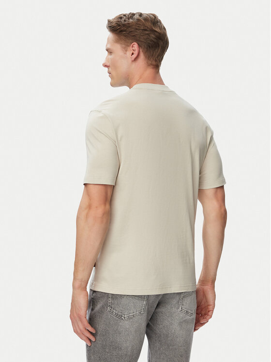 BOSS BOSS Тишърт Logo Tape 50566606 Бежов Regular Fit