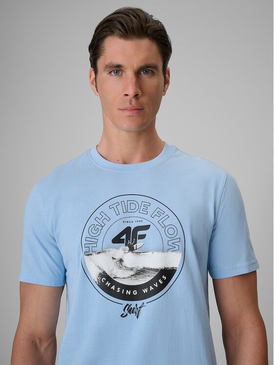 4F 4F T-shirt 4FRSS26TTSHM4298-34S Blu Regular Fit