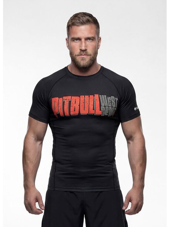 PITBULL PITBULL Koszulka techniczna REBEL BORN Czarny Regular Fit