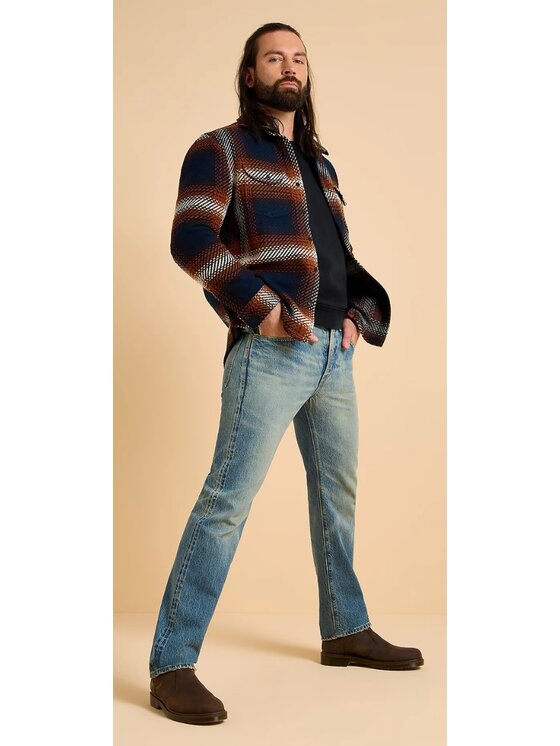 Lee Lee Koszula 100 Worker Shirt Niebieski Basic Fit