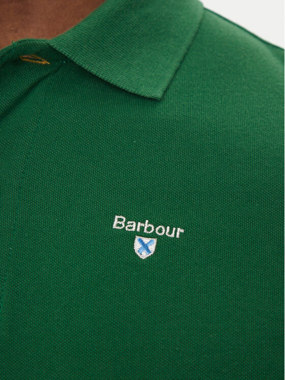 Barbour Barbour Тениска с яка и копчета Original Sports MML0358OL72 Зелен Tailored Fit