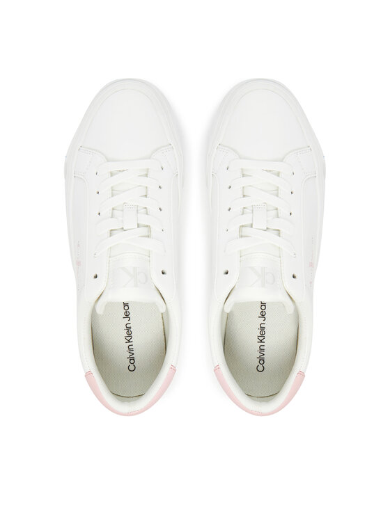 Calvin Klein Jeans Calvin Klein Jeans Сникърси Vulc Flatf Lth Logo Tag YW0YW01873 Бял