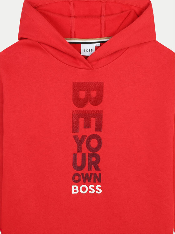 BOSS Boss Pulóver J51199 S Piros Regular Fit