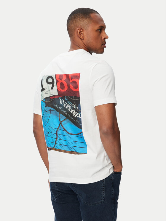 Tommy Hilfiger Tommy Hilfiger T-Shirt Nautical MW0MW44258 Weiß Regular Fit