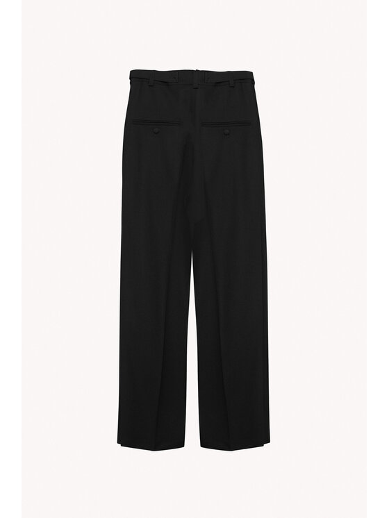 Epuzer Epuzer Spodnie materiałowe Phoenix wool Czarny Loose Leg