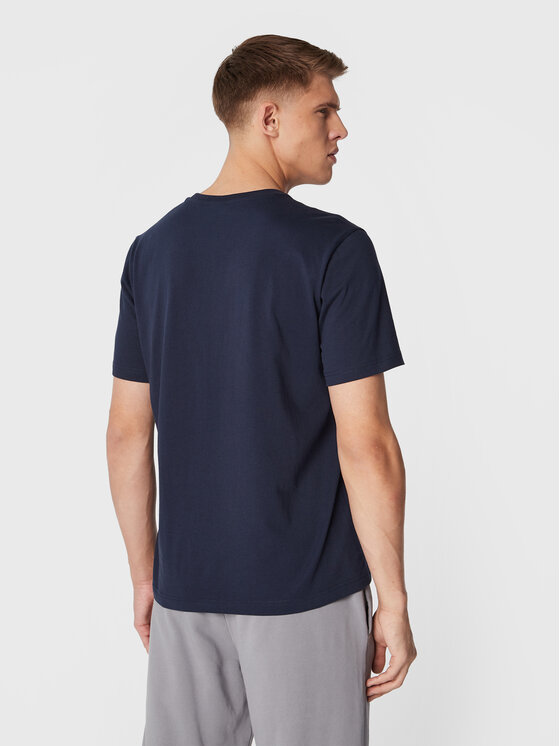 Champion Champion T-särk Script Logo Embroidery 218007 Tumesinine Regular Fit
